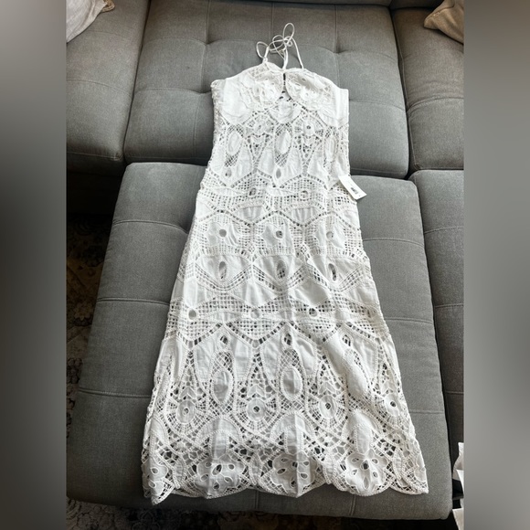 NWT Cult Gaia EVERLY DRESS midi size Medium in off white - Picture 11 of 16